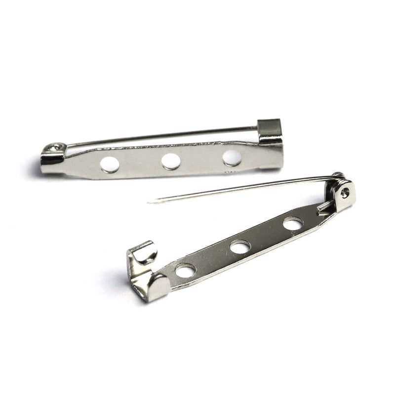 Millennial Essentials Bar Pins Brooch Clasp Pin Backs Safety Pin 120 Pieces Silver for Name Tags, Badges (4 Sizes 20mm 25mm 32mm 38mm) - Image 5